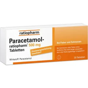 PARACETAMOL-ratiopharm 500 mg Tabletten 20 St