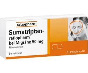 SUMATRIPTAN-ratiopharm bei Migräne 50 mg Filmtabl. 2 St