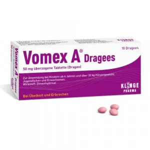 VOMEX A Dragees 50 mg überzogene Tabletten 10 St